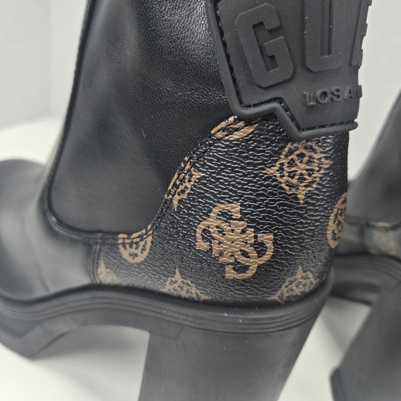 *NEW* Guess Xeno FL7XNOFAL10 Black Chunky Heeled Combat Boots Size EU 36 US 5.5 - Picture 11 of 12